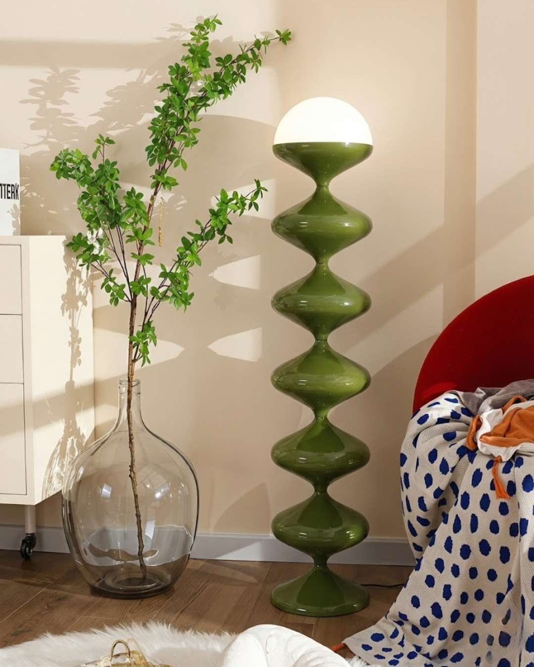 Lámpara de Pie Órbita Verde