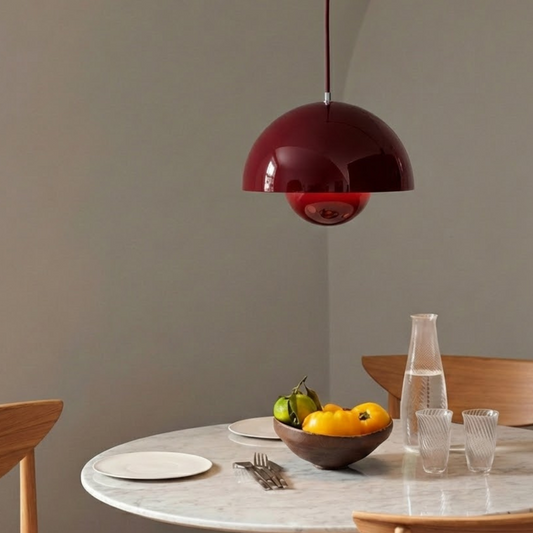 Lámpara colgante Flowerpot roja