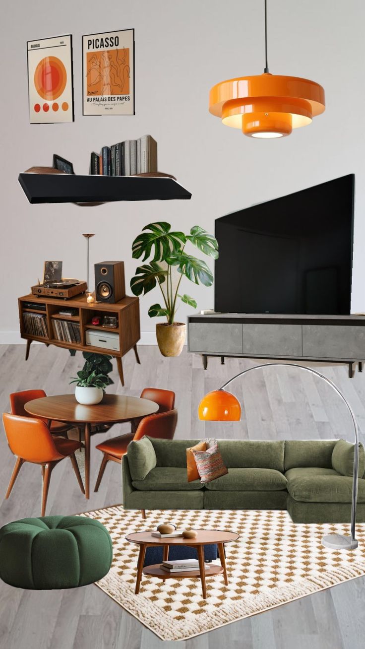 (PRE-VENTA) Lámpara Colgante Axis naranja