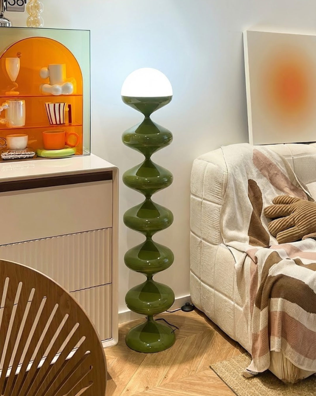 Lámpara de Pie Órbita Verde