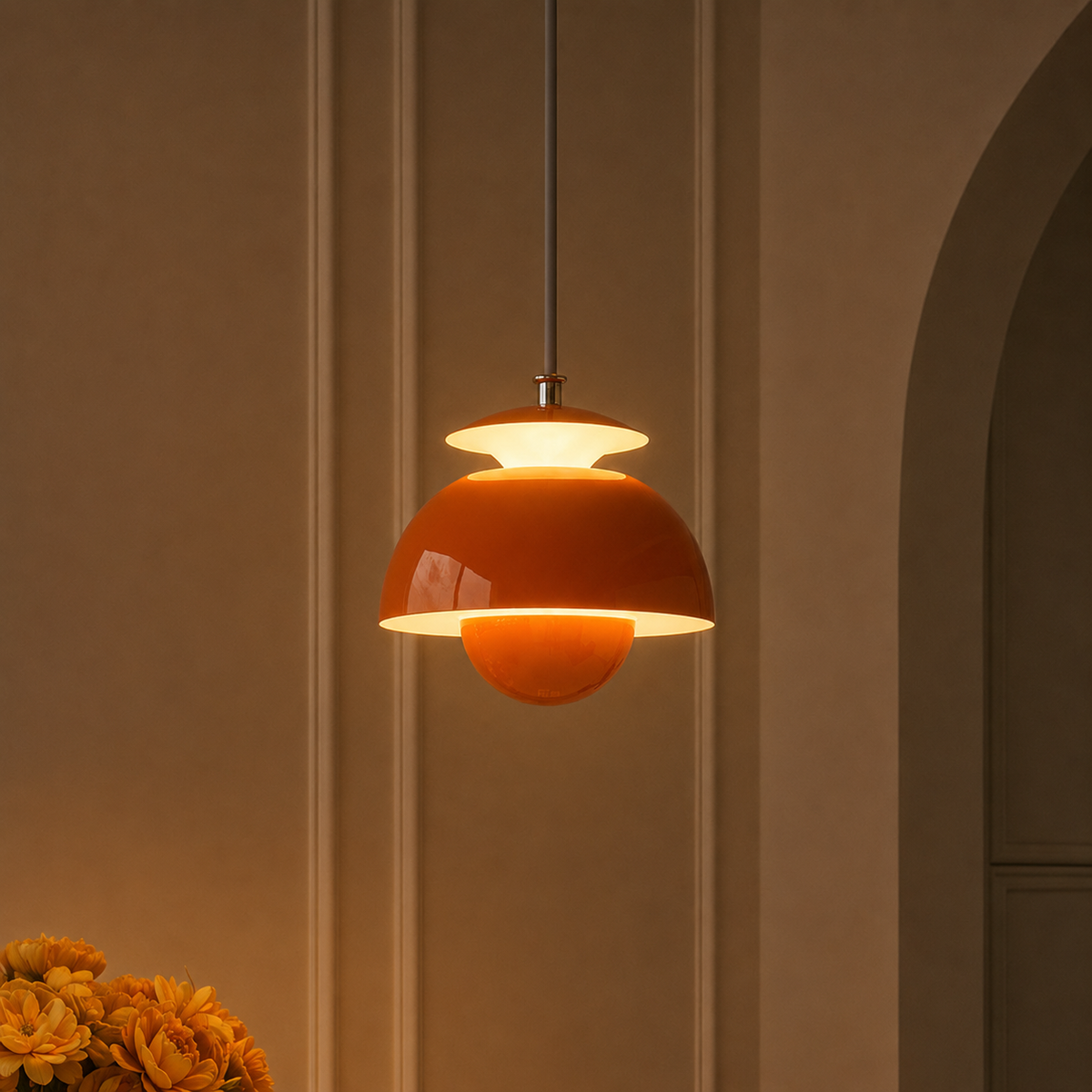 (PRE-VENTA) Lampara Colgante Neo Flowerpot Naranja