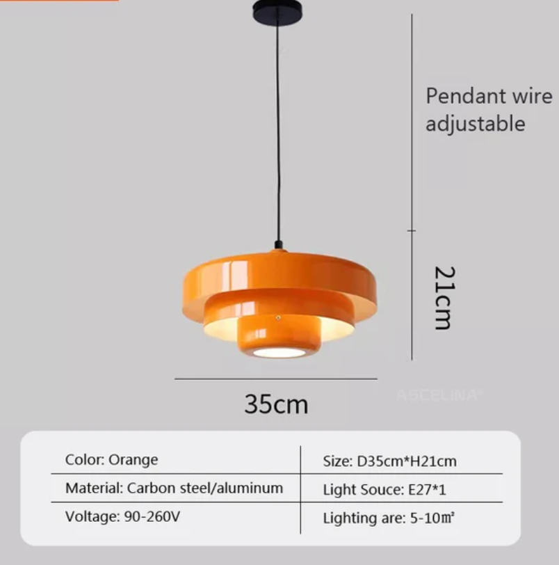 (PRE-VENTA) Lámpara Colgante Axis naranja